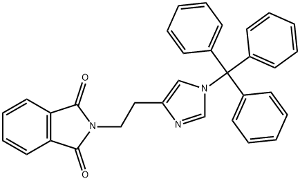 1H-?Isoindole-?1,?3(2H)?-?dione, 2-?[2-?[1-?(triphenylmethyl)?-?1H-?imidazol-?4-?yl]?ethyl]?- Struktur