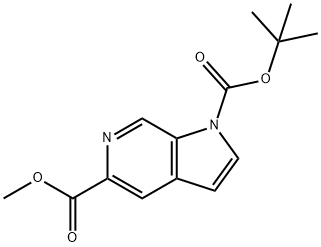 1H-Pyrrolo[2,3-c]pyridine-1,5-dicarboxylic acid, 1-(1,1-dimethylethyl) 5-methyl ester Struktur