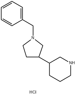 3-(1-Benzylpyrrolidin-3-yl)piperidine dihydrochloride Struktur