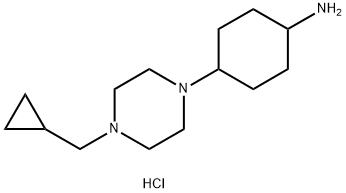 4-(4-(Cyclopropylmethyl)piperazin-1-yl)cyclohexanamine dihydrochloride Struktur