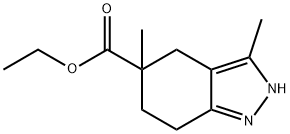 2H-Indazole-5-carboxylic acid, 4,5,6,7-tetrahydro-3,5-dimethyl-, ethyl ester Struktur