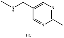 N-Methyl-1-(2-methylpyrimidin-5-yl)methanamine hydrochloride Struktur