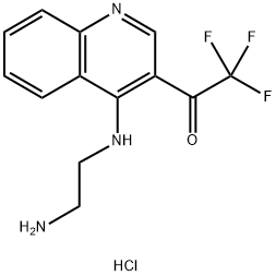 1-(4-((2-Aminoethyl)amino)quinolin-3-yl)-2,2,2-trifluoroethanone hydrochloride Struktur