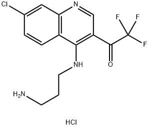 1-(4-((3-Aminopropyl)amino)-7-chloroquinolin-3-yl)-2,2,2-trifluoroethanone hydrochloride Struktur