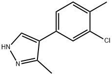 1H-Pyrazole, 4-(3-chloro-4-methylphenyl)-3-methyl- Struktur