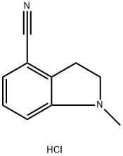 1-Methylindoline-4-carbonitrile hydrochloride Struktur