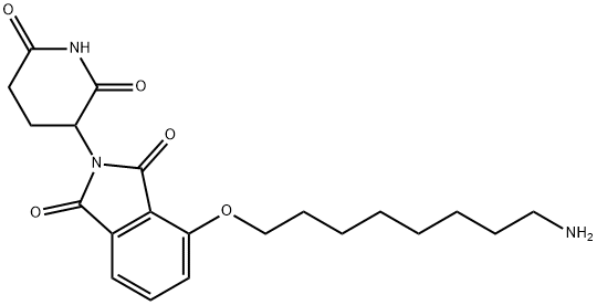 4-((8-Aminooctyl)oxy)-2-(2,6-dioxopiperidin-3-yl)isoindoline-1,3-dione HCl Struktur