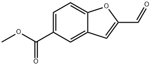 5-Benzofurancarboxylic acid, 2-formyl-, methyl ester Struktur