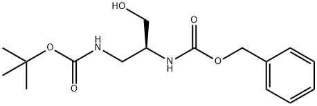 (S)-N-alpha-Z-Nbeta-Boc-2,3-diaminopropan-1-ol Struktur