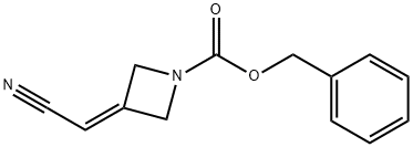 1-Azetidinecarboxylic acid, 3-(cyanomethylene)-, phenylmethyl ester Structure