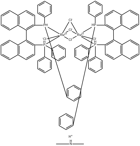 [NH2Me2][(RuCl((R)-binap))2(μ-Cl)3] 化學(xué)構(gòu)造式