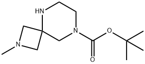 2,5,8-Triazaspiro[3.5]nonane-8-carboxylic acid, 2-methyl-, 1,1-dimethylethyl ester Struktur