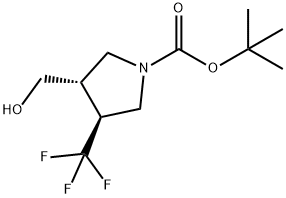 Trans-Tert-Butyl 3-(Hydroxymethyl)-4-(Trifluoromethyl)Pyrrolidine-1-Carboxylate(WX641012) Struktur