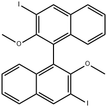 1,1'-Binaphthalene, 3,3'-diiodo-2,2'-dimethoxy- Struktur