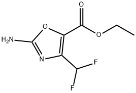 ethyl 2-amino-4-(difluoromethyl)-1,3-oxazole-5-carboxylate Struktur