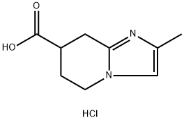 2-methyl-5H,6H,7H,8H-imidazo[1,2-a]pyridine-7-carboxylic acid hydrochloride Struktur