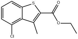 Benzo[b]thiophene-2-carboxylic acid, 4-chloro-3-methyl-, ethyl ester Struktur