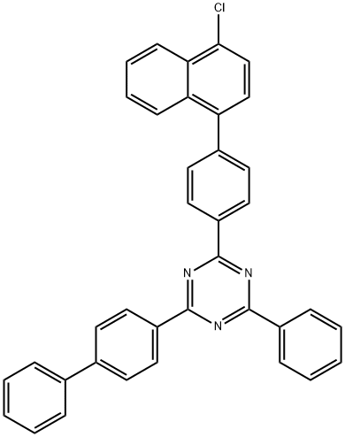 1,3,5-Triazine, 2-[1,1'-biphenyl]-4-yl-4-[4-(4-chloro-1-naphthalenyl)phenyl]-6-phenyl- Struktur