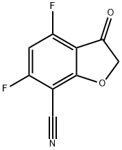 7-Benzofurancarbonitrile, 4,6-difluoro-2,3-dihydro-3-oxo- Struktur