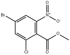 Benzoic acid, 4-bromo-2-chloro-6-nitro-, methyl ester Struktur