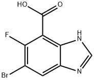 1H-Benzimidazole-7-carboxylic acid, 5-bromo-6-fluoro- Struktur