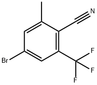 Benzonitrile, 4-bromo-2-methyl-6-(trifluoromethyl)- Struktur