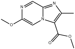 Imidazo[1,2-a]pyrazine-3-carboxylic acid, 6-methoxy-2-methyl-, methyl ester Struktur