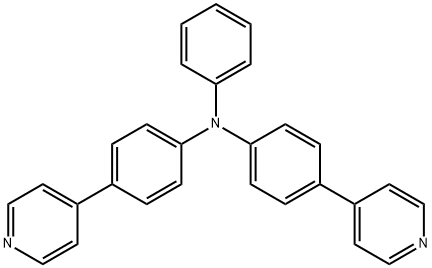 Benzenamine, N-phenyl-4-(4-pyridinyl)-N-[4-(4-pyridinyl)phenyl]- Struktur