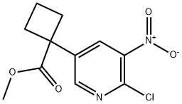 Cyclobutanecarboxylic acid, 1-(6-chloro-5-nitro-3-pyridinyl)-, methyl ester|1-(6-氯-5-硝基-3-吡啶基)環(huán)丁烷甲酸甲酯