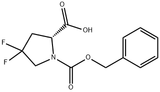 (R)-1-((benzyloxy)carbonyl)-4,4-difluoropyrrolidine-2-carboxylic acid Struktur