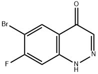 6-Bromo-7-fluoro-1H-cinnolin-4-one Struktur