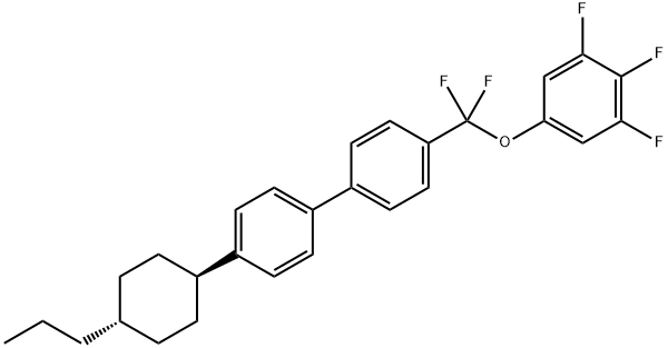 1,1'-Biphenyl, 4-[difluoro(3,4,5-trifluorophenoxy)methyl]-4'-(trans-4-propylcyclohexyl)- Struktur