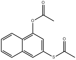 Ethanethioic acid, S-[4-(acetyloxy)-2-naphthalenyl] ester Struktur