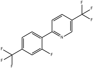 Pyridine, 2-[2-fluoro-4-(trifluoromethyl)phenyl]-5-(trifluoromethyl)- Struktur