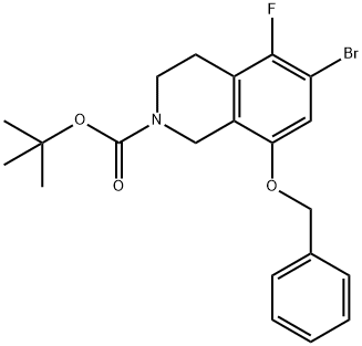 tert-butyl 8-(benzyloxy)-6-bromo-5-fluoro-1-oxo-3,4-dihydroisoquinoline-2(1H)-carboxylate Struktur