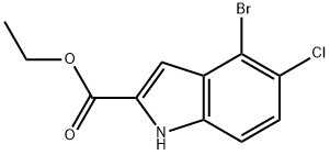 ethyl 4-bromo-5-chloro-1H-indole-2-carboxylate Struktur