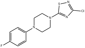 1-(3-Chloro-1,2,4-thiadiazol-5-yl)-4-(4-fluorophenyl)-piperazine Struktur