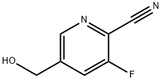 3-fluoro-5-(hydroxymethyl)pyridine-2-carbonitrile Struktur