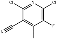 3-Pyridinecarbonitrile, 2,6-dichloro-5-fluoro-4-methyl- Struktur