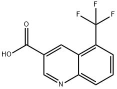 3-Quinolinecarboxylic acid, 5-(trifluoromethyl)- Struktur