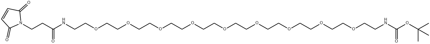 Mal-amido-PEG9-NHBoc Struktur