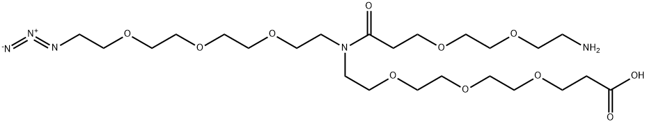 N-(Azido-PEG3)-N-(PEG2-amine)-PEG3-acid, 2183440-70-0, 結(jié)構(gòu)式