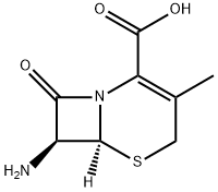 5-Thia-1-azabicyclo[4.2.0]oct-2-ene-2-carboxylic acid, 7-amino-3-methyl-8-oxo-, (6S,7S)- Struktur