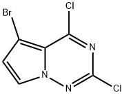 Pyrrolo[2,1-f][1,2,4]triazine, 5-bromo-2,4-dichloro- Struktur