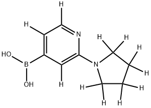 2-(Pyrrolidinopyridine-d11)-4-boronic acid Struktur