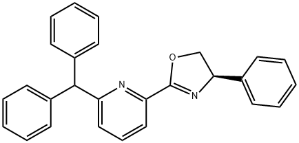 Pyridine, 2-[(4R)-4,5-dihydro-4-phenyl-2-oxazolyl]-6-(diphenylmethyl)- Struktur