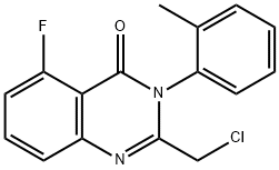 4(3H)-Quinazolinone, 2-(chloromethyl)-5-fluoro-3-(2-methylphenyl)- Struktur