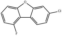 1-fluoro-7-chlorodibenzofuran Struktur