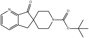 Spiro[6H-cyclopenta[b]pyridine-6,4'-piperidine]-1'-carboxylic acid, 5,7-dihydro-7-oxo-, 1,1-dimethylethyl ester Struktur