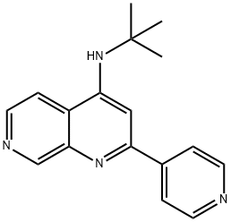 N-(tert-butyl)-2-(pyridin-4-yl)-1,7-naphthyridin-4-amine Struktur